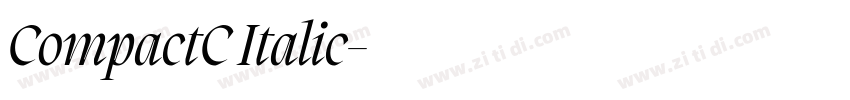 CompactC Italic字体转换